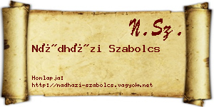 Nádházi Szabolcs névjegykártya